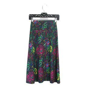 💖 LuLaRoe Multi Colored Paisley Print Azure Skirt 2x